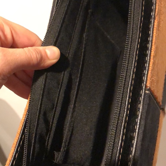 Colorblock Suede Vintage Y2K Baguette Shoulder Bag - Picture 6 of 9